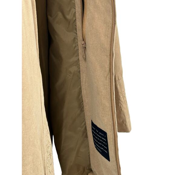 London Fog Windbreaker Jacket Womens Sz XLarge Beige Drawstring - Picture 6 of 13